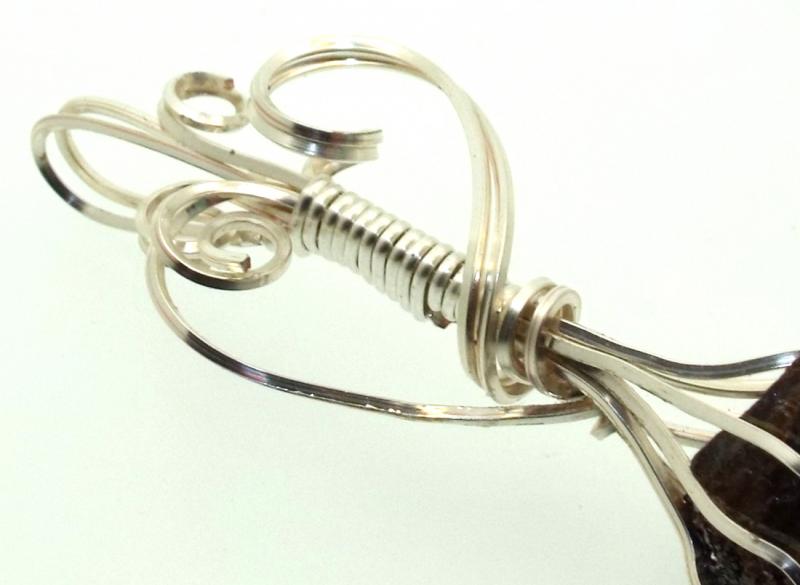 Tanzanite Gemstone Silver Filled Wire Wrapped Pendant 02