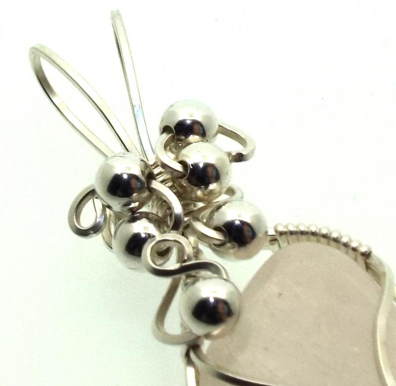 Petalite Gemstone Sterling Silver Wire Wrapped Pendant 01