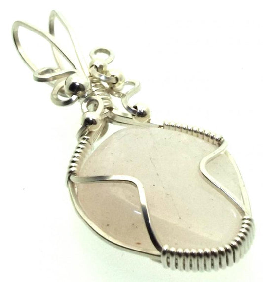 Petalite Gemstone Sterling Silver Wire Wrapped Pendant 03