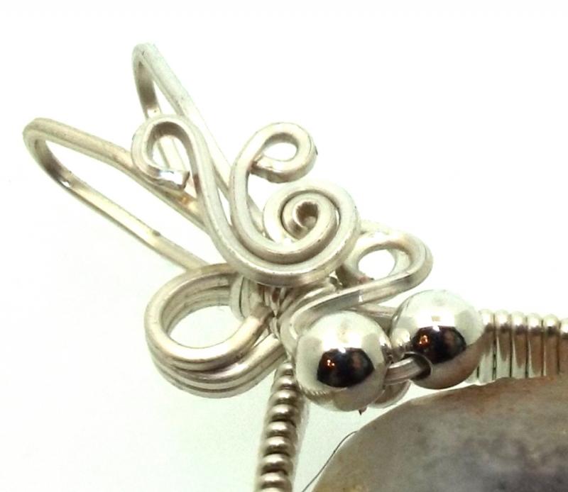 Tripache Star Amethyst Stalactite Sterling Silver Wire Wrapped Pendant 04
