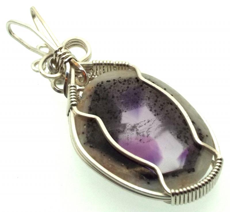 Tripache Star Amethyst Stalactite Sterling Silver Wire Wrapped Pendant 04