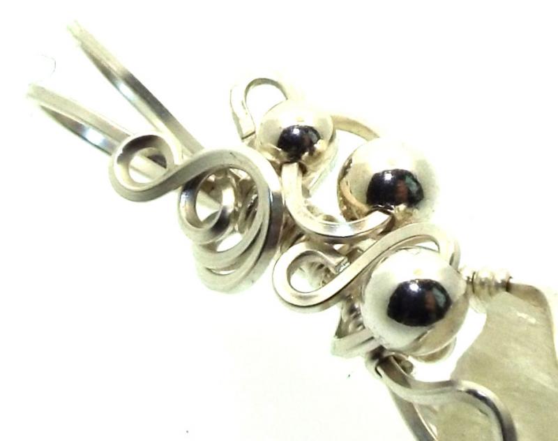 Phenacite Gemstone Sterling Silver Wire Wrapped Pendant 01