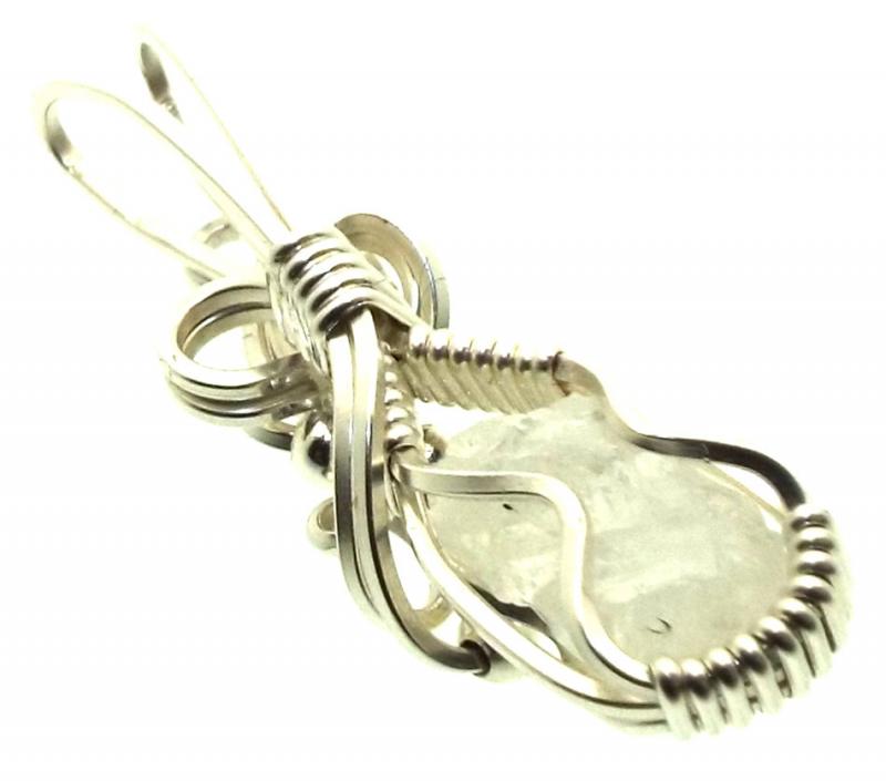 Phenacite Gemstone Sterling Silver Wire Wrapped Pendant 02