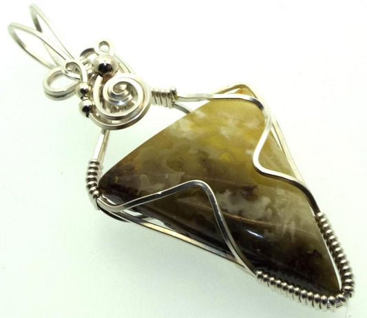 Baltic Amber Sterling Silver Wire Wrapped Pendant 09