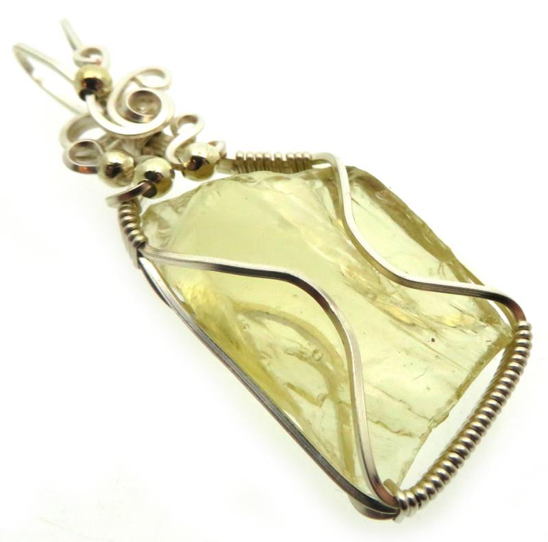Lemurian Gold Andara Silver Filled Wire Wrapped Pendant 431