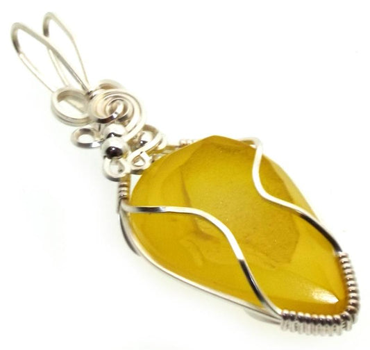 Druzy Indian Agate Silver Plated Wire Wrapped Pendant 03