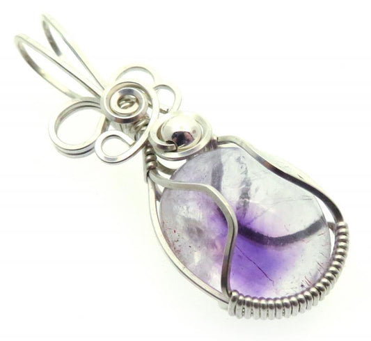 Super 7 Gemstone Sterling Silver Wire Wrapped Pendant 17