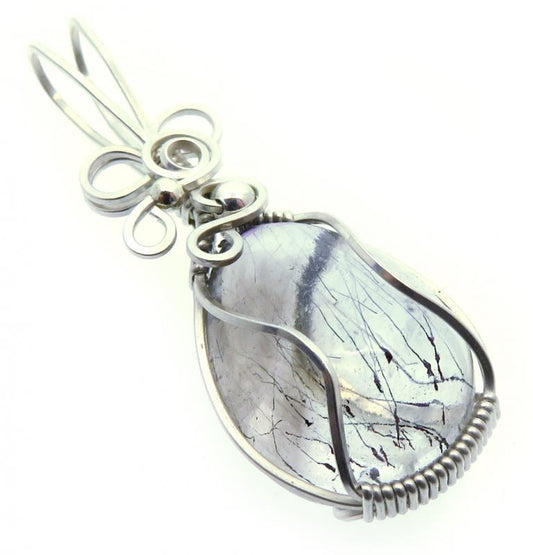 Super 7 Gemstone Sterling Silver Wire Wrapped Pendant 18