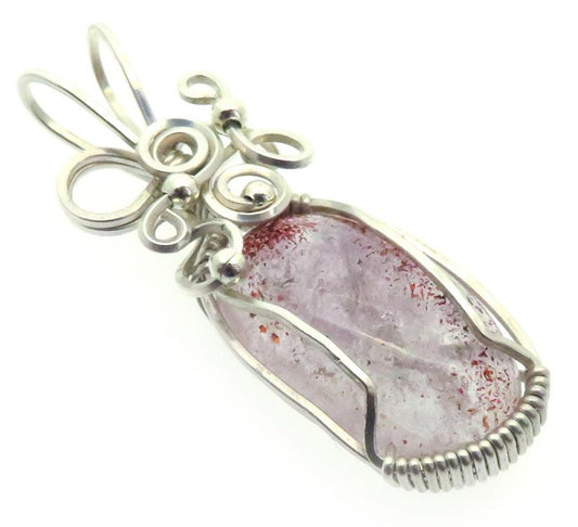 Super 7 Gemstone Sterling Silver Wire Wrapped Pendant 19