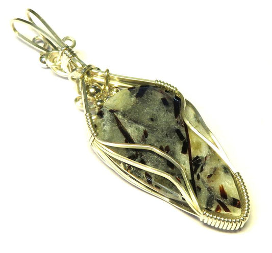 Astrophyllite Sterling Silver Wire Wrapped Pendant 01