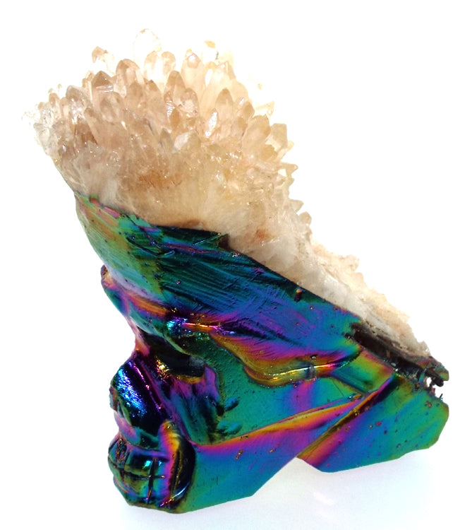 Titanium Aura Quartz Skull 01