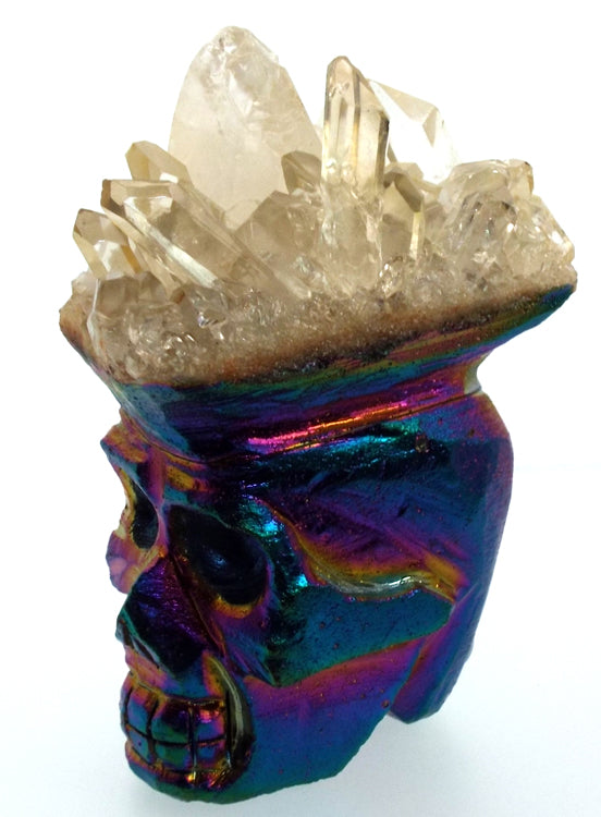 Titanium Aura Quartz Skull 02