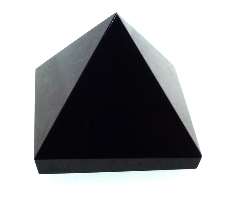 Black Agate Gemstone Pyramid