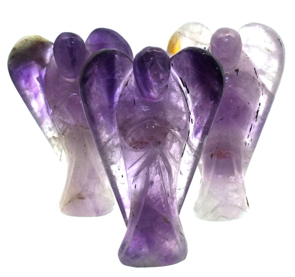 Amethyst Carved Gemstone Angel