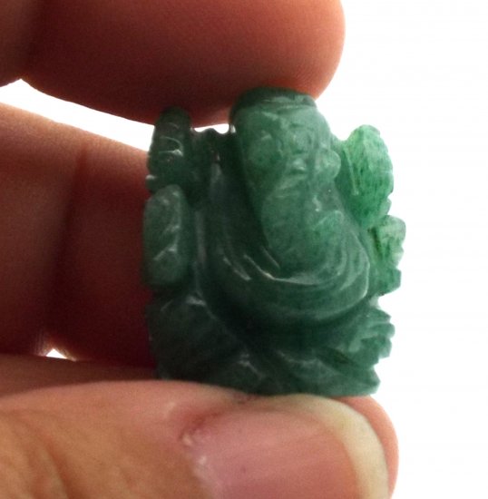Green Aventurine Carved Ganesha Design 2