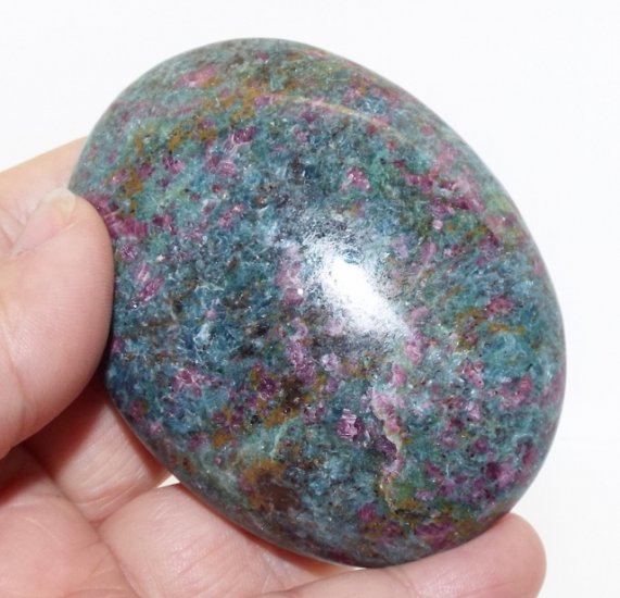 Ruby In Kyanite Palmstone Pebble 02