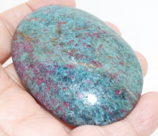 Ruby In Kyanite Palmstone Pebble 03