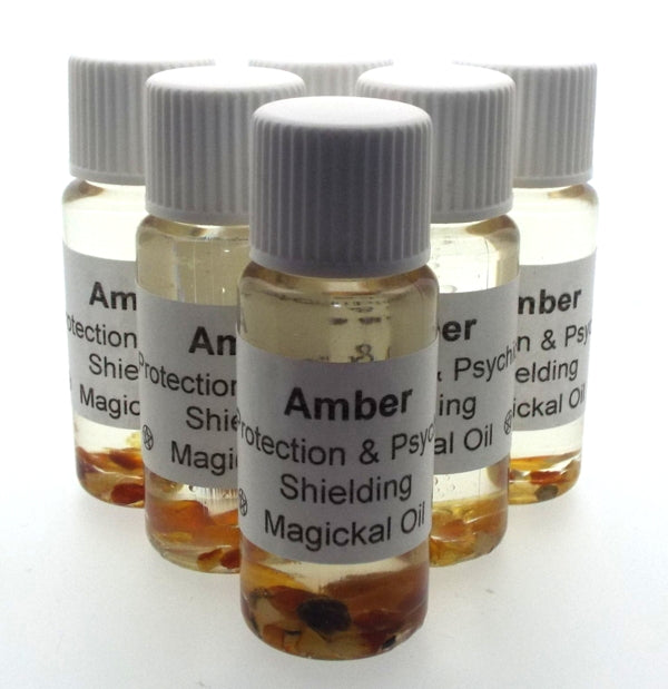 10ml Amber Gemstone Oil Psychic Shielding