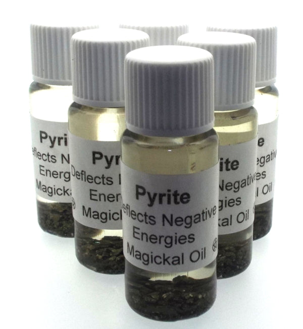 10ml Pyrite Gemstone Oil Deflect Negative Energy