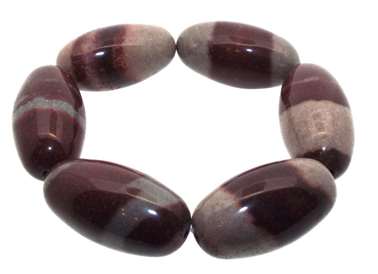 Shiva Lingam Six Gemstone Bead Bracelet