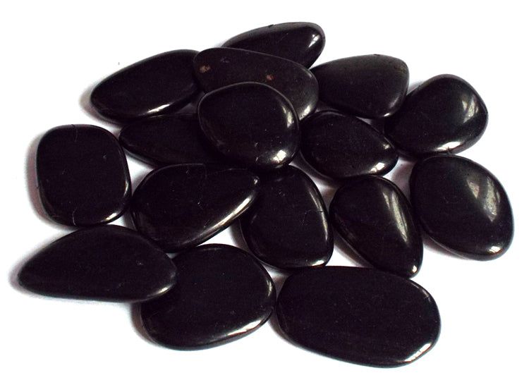 1 x Medium Anthracite Flat Pebble Tumblestone