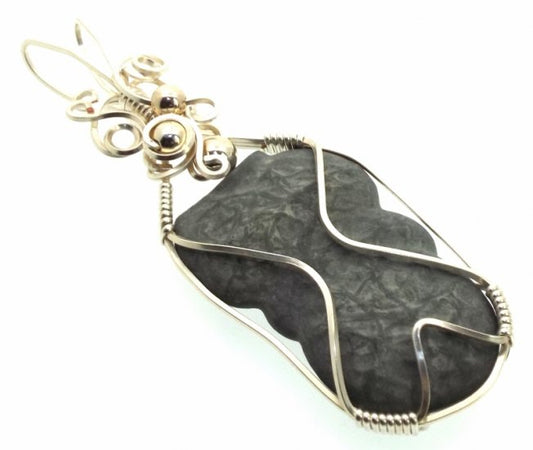 Harricana Fairy Stone Silver Plated Wire Wrapped Pendant 01