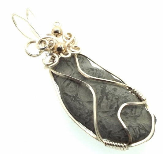 Harricana Fairy Stone Silver Plated Wire Wrapped Pendant 02