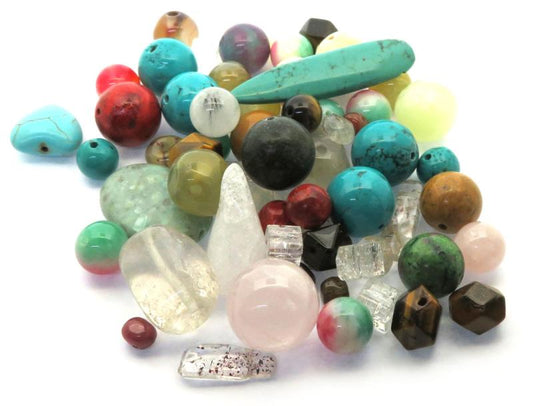 100gms Mixed Gemstone Bead Pack