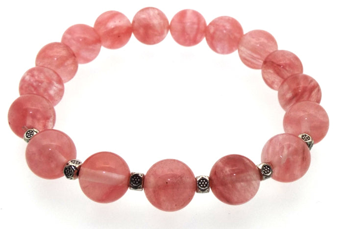 10mm Cherry Quartz Power Bracelet