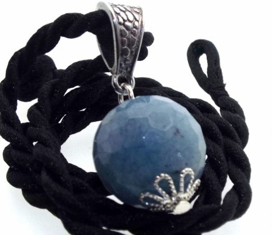 14mm Aquamarine Gemstone Sphere Pendant