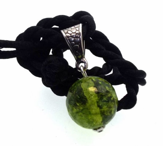 16mm Siberian Green Quartz Gemstone Sphere Pendant