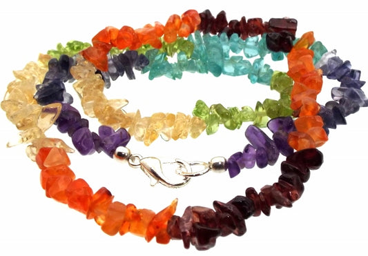 18 Inch Chakra Gemstone Necklace