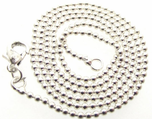 18 Inch Silver Plated Ball Chain for Pendants