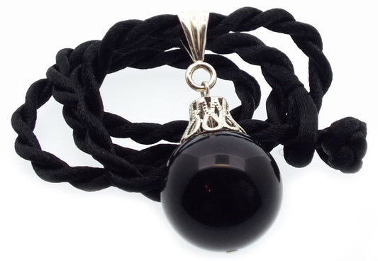 18mm Rainbow Obsidian Gemstone Sphere Pendant