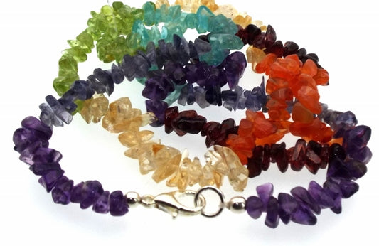 24 Inch Chakra Gemstone Necklace