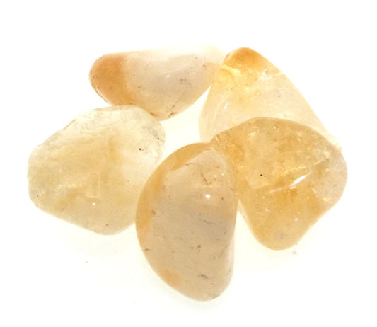5 x Genuine Citrine Tumbled Gemstones