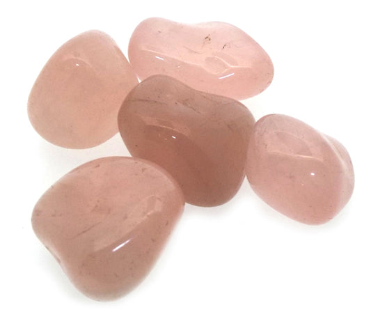 5 x Genuine Rose Quartz Tumbled Gemstones