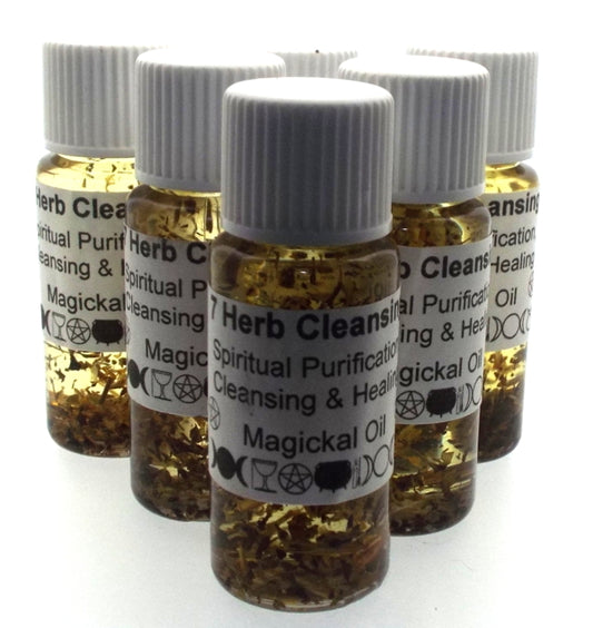 10ml Seven Herb Cleansing Herbal Spell Oil Spiritual Healing