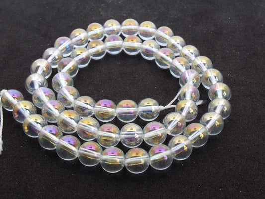 8mm Angel Aura Crystal Quartz Beads