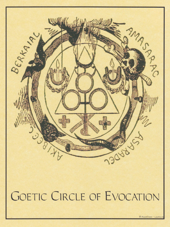 Goetic Circle of Evocation Pagan Poster