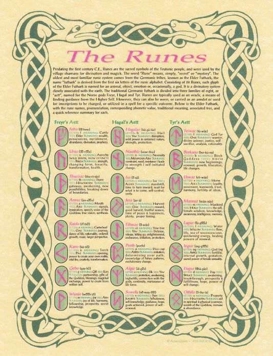 The Runes Pagan Poster