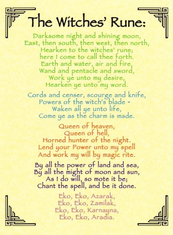 The Witches Rune Pagan Poster