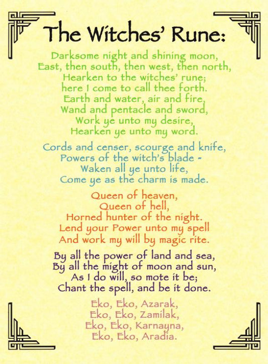 The Witches Rune Pagan Poster