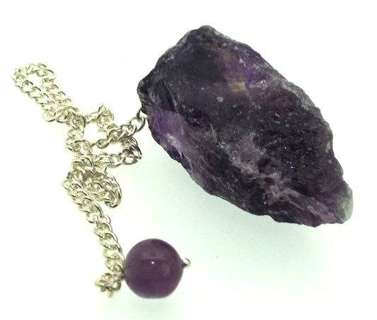 Amethyst Hand Knapped Gemstone Pendulum