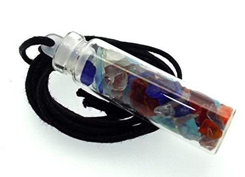 Andara Chakra Crystal Glass Bottle Pendant