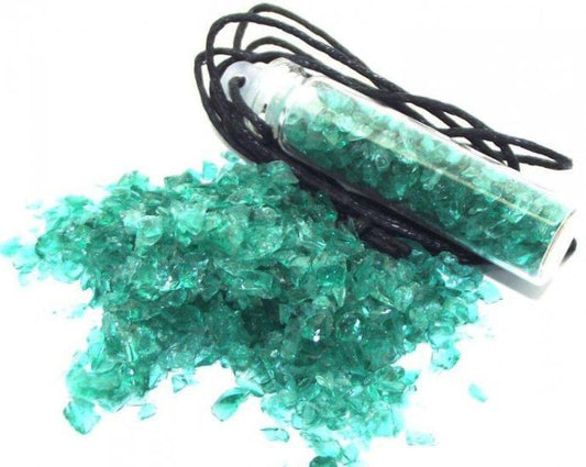 Andara Pacific Ocean Crystal Glass Bottle Pendant