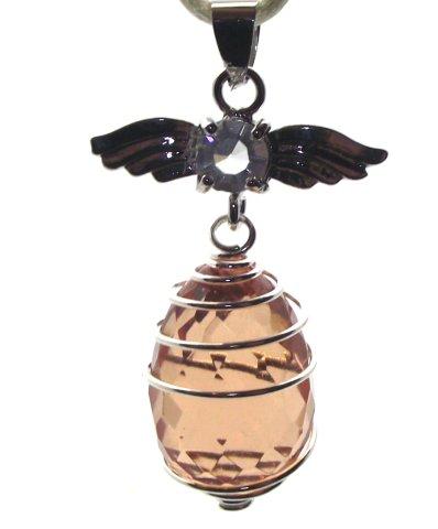 Angel Spiral Peach Andara Crystal Pendant