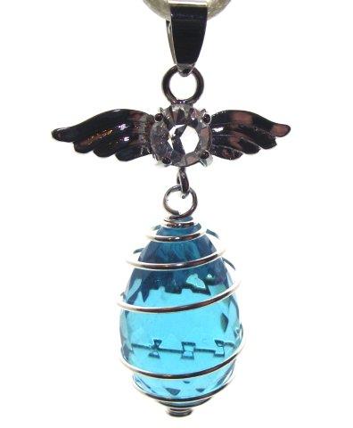 Angel Spiral Turquoise Andara Crystal Pendant