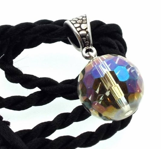 16mm Angel Aura Quartz Faceted Sphere Pendant