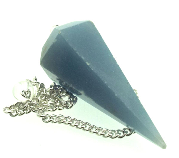 Peruvian Angelite Gemstone Terminated Pendulum